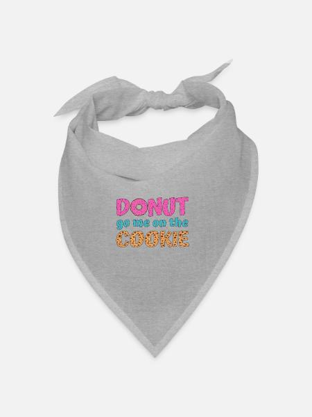 Donut go me on the cookie - Bandana Dreieckstuch - Grau meliert