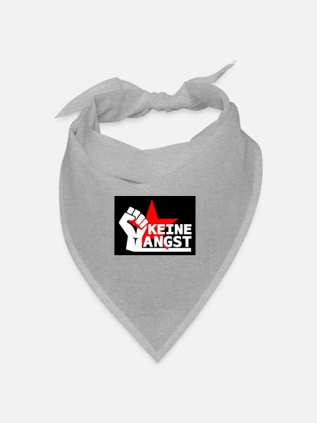 Widerstand - Keine Angst - Bandana Dreieckstuch - Grau meliert