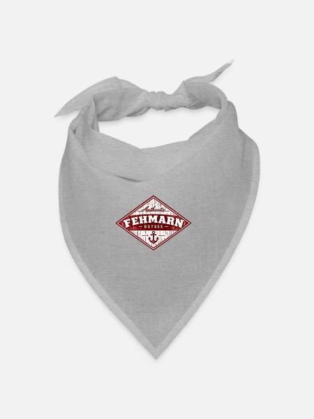 Fehmarn - Insel - Ostsee - Deutschland - Strand - Bandana Dreieckstuch - Grau meliert