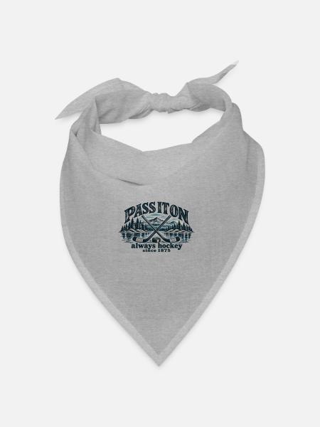Eishockey Shirt Retro - Always Hockey - Bandana Dreieckstuch - Grau meliert