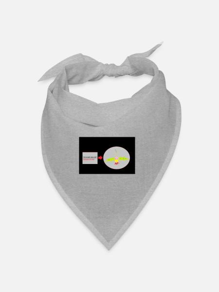 Flügel-Vogel Humor Illustration - Bandana Dreieckstuch - Grau meliert