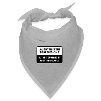 Lachen ist Medizin – wird es von der Versicherung übernommen? - Bandana Dreieckstuch - Grau meliert - Vorne