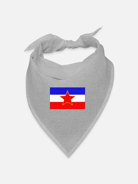 Jugoslavija - Bandana Dreieckstuch - Grau meliert