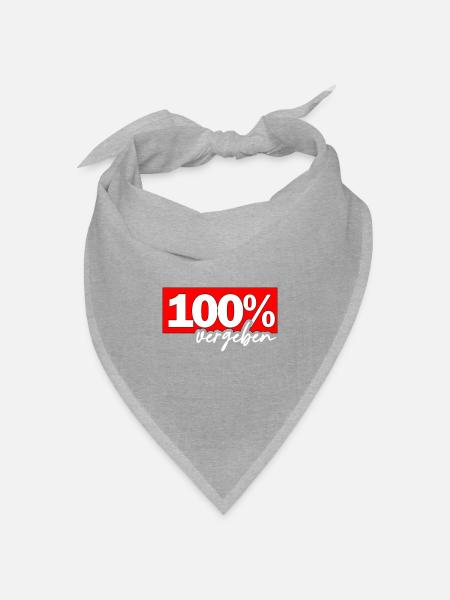 100% Vergeben - Bandana Dreieckstuch - Grau meliert