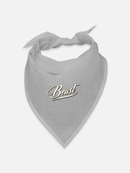 beast mode gym training kraft strong power energy - Bandana Dreieckstuch - Grau meliert