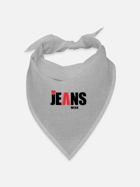 jeans wear mit herz - Bandana Dreieckstuch - Grau meliert