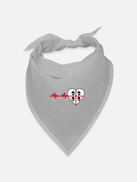 4 Mori Maskierte Puls - Bandana Dreieckstuch - Grau meliert