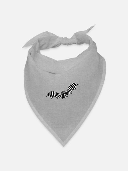 fledermaus optische Täuschung illusion Halloween - Bandana Dreieckstuch - Grau meliert