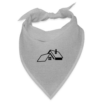 Transparentes Logo des Hauses - Bandana Dreieckstuch - Grau meliert - Vorne