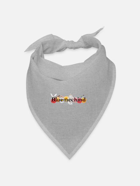 Bluemechind - Bandana Dreieckstuch - Grau meliert