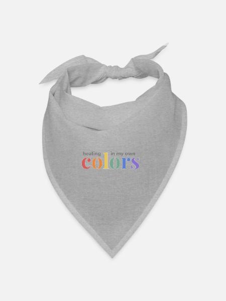 Pride Rainbow Design: Heilung in meinen eigenen Farben - Bandana Dreieckstuch - Grau meliert