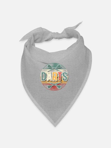 Darts Darten Dart - Bandana Dreieckstuch - Grau meliert
