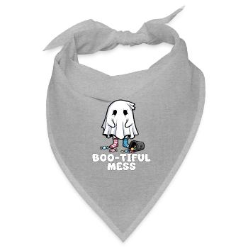 BOO-TIFUL CHAOS - GHOST HALLOWEEN - Bandana Dreieckstuch - Grau meliert - Vorne