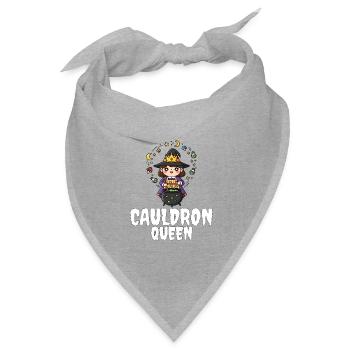CAULDRON_QUEEN - Bandana Dreieckstuch - Grau meliert - Vorne