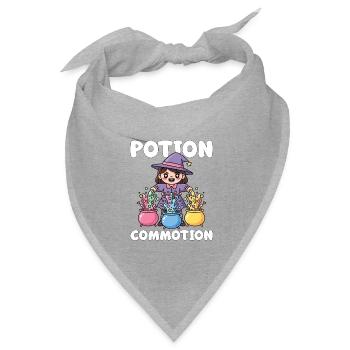 TRANK-AUFREGUNG - HEXE HALLOWEEN - Bandana Dreieckstuch - Grau meliert - Vorne