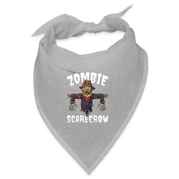 ZOMBIE VOGELSCHEUCHE - ZOMBIE HALLOWEEN - Bandana Dreieckstuch - Grau meliert - Vorne