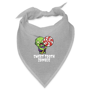 SWEET TOOTH ZOMBIE - ZOMBIE HALLOWEEN - Bandana Dreieckstuch - Grau meliert - Vorne