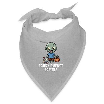 CANDY BUCKET ZOMBIE - ZOMBIE HALLOWEEN - Bandana Dreieckstuch - Grau meliert - Vorne