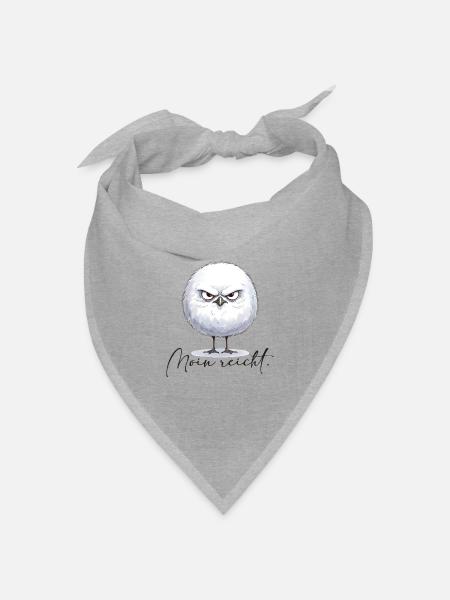 Moin reicht - grimmige runde Möwe - Bandana Dreieckstuch - Grau meliert