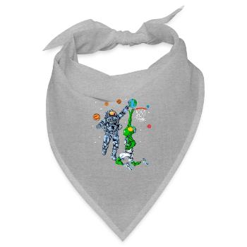Astronaut Alien Basketballshirt - Bandana Dreieckstuch - Grau meliert - Vorne