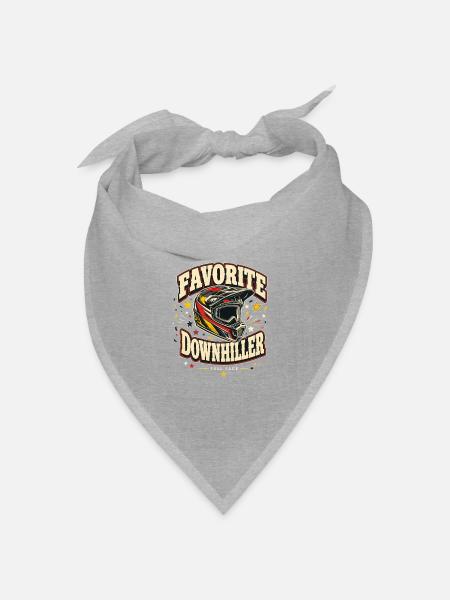 Lieblings-Downhiller-Fullface-Mountainbike-Geschenk - Bandana Dreieckstuch - Grau meliert