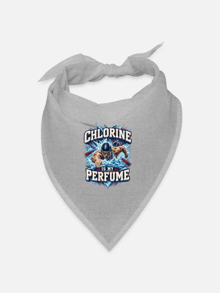 Chlorine Is My Perfume Schwimmer - Bandana Dreieckstuch - Grau meliert