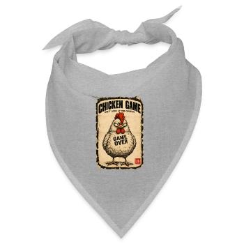  Chicken Game Don’t Look at the Chicken  - Bandana Dreieckstuch - Grau meliert - Vorne