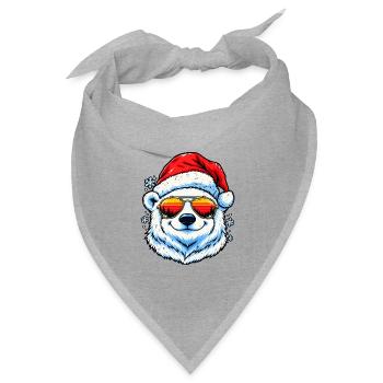 Polarbär Sunset Xmas Sonnenbrille - Bandana Dreieckstuch - Grau meliert - Vorne