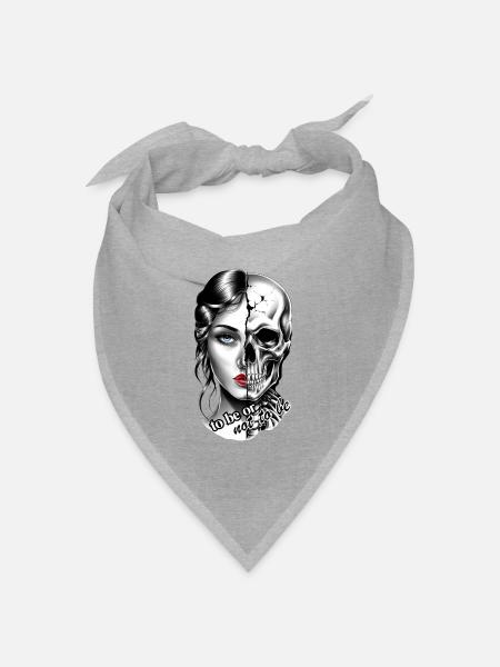 Existence Duality (be or not to be) - Bandana Dreieckstuch - Grau meliert