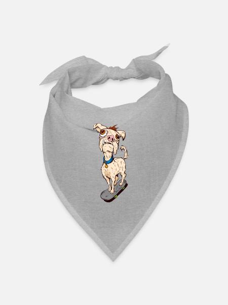 Ugly Skate Dog - Bandana Dreieckstuch - Grau meliert