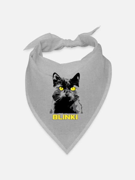 Meine Lieblings Katze - Blinki - Bandana Dreieckstuch - Grau meliert