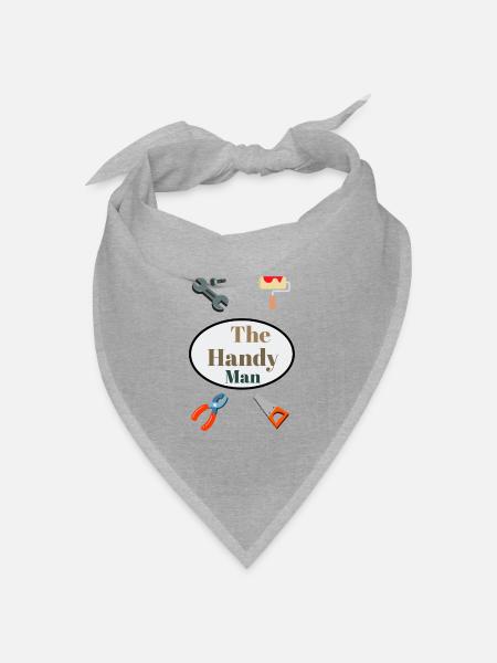 Praktischer Handwerker DIY Motiv - Bandana Dreieckstuch - Grau meliert