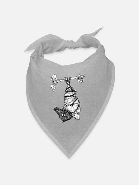Fledermaus - Bandana Dreieckstuch - Grau meliert