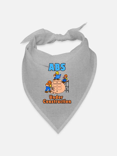 ABS im Bau - Bandana Dreieckstuch - Grau meliert