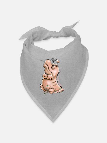 Beleidigte Leberwurst - Bandana Dreieckstuch - Grau meliert