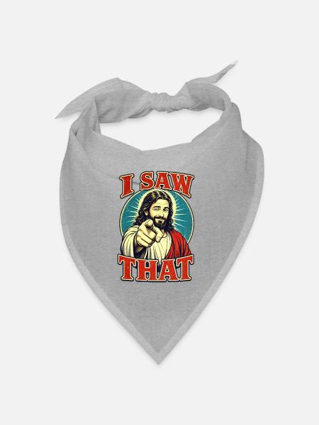 JESUS SAW THAT - Bandana Dreieckstuch - Grau meliert