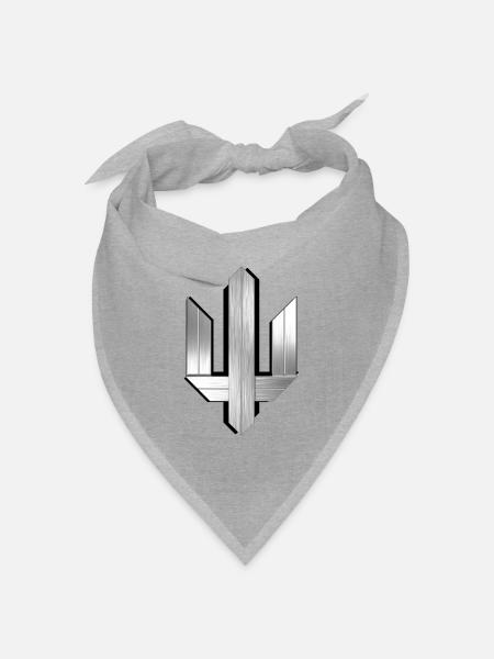 Ukraine Wappen - Bandana Dreieckstuch - Grau meliert