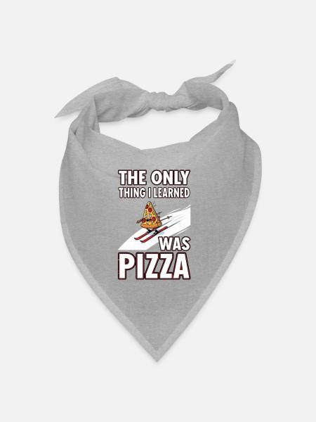Pizza auf Skiern Lektion - Bandana Dreieckstuch - Grau meliert