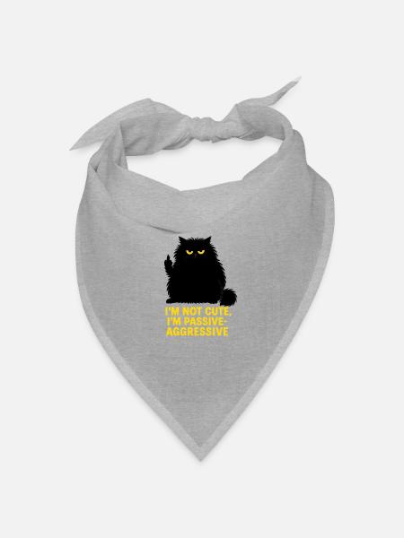 Ich bin nicht süß – Mr. Kuschelwuschel - Bandana Dreieckstuch - Grau meliert