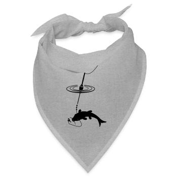 Schwimmen Sie in Wasserfischen - Bandana Dreieckstuch - Grau meliert - Vorne