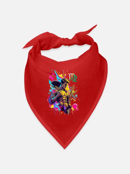 Jungfrau-Mann – Astrologiegeschenk - Bandana Dreieckstuch - Rot