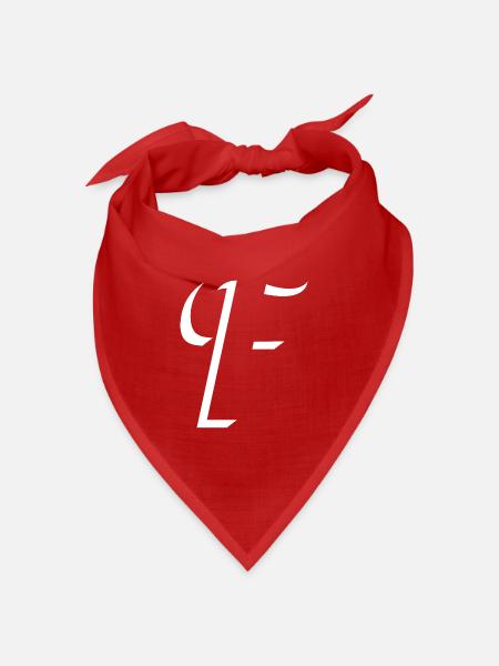 Letter F, Name, der Buchstabe F - Bandana Dreieckstuch - Rot