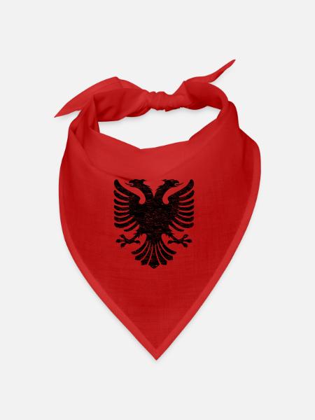 Albanischer Adler Doppeladler Shqiptar Albaner - Bandana Dreieckstuch - Rot
