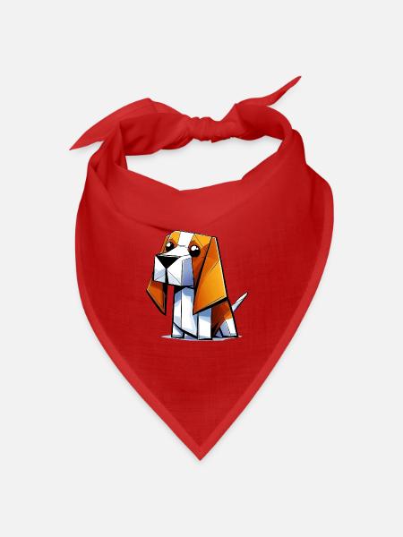 Beagle Hund - Bandana Dreieckstuch - Rot