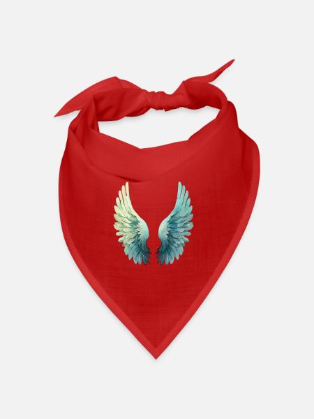 Aqua Pastell Flügel für Gelassenheit - Bandana Dreieckstuch - Rot