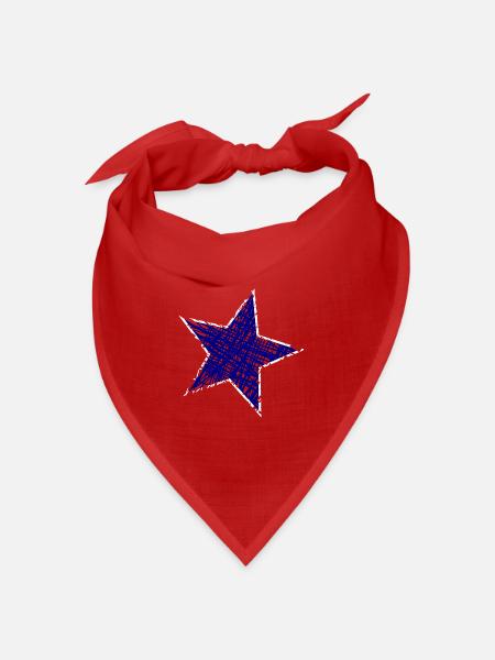 STERN. STERNE. STERN. STERNE. FEST. JAHRESTAG - Bandana Dreieckstuch - Rot