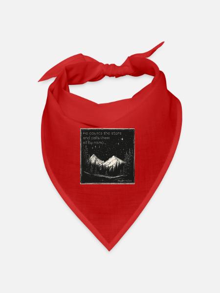 Sternenhimmel Christlich - Bandana Dreieckstuch - Rot