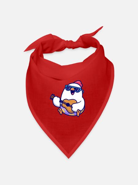 Penguin Guitar Beach Jam - Bandana Dreieckstuch - Rot