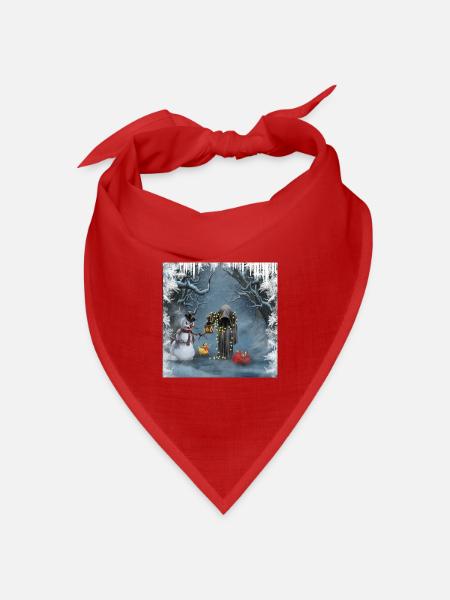 Dunkle Weihnachten - Bandana Dreieckstuch - Rot