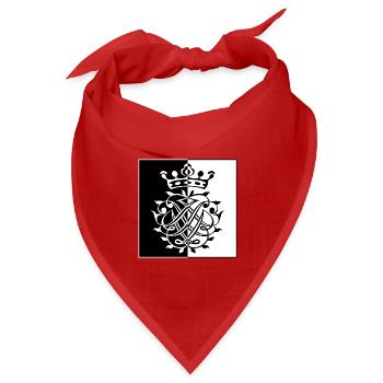 Bach Siegel / Monogramm / Wappen / Insignien - Bandana Dreieckstuch - Rot - Vorne
